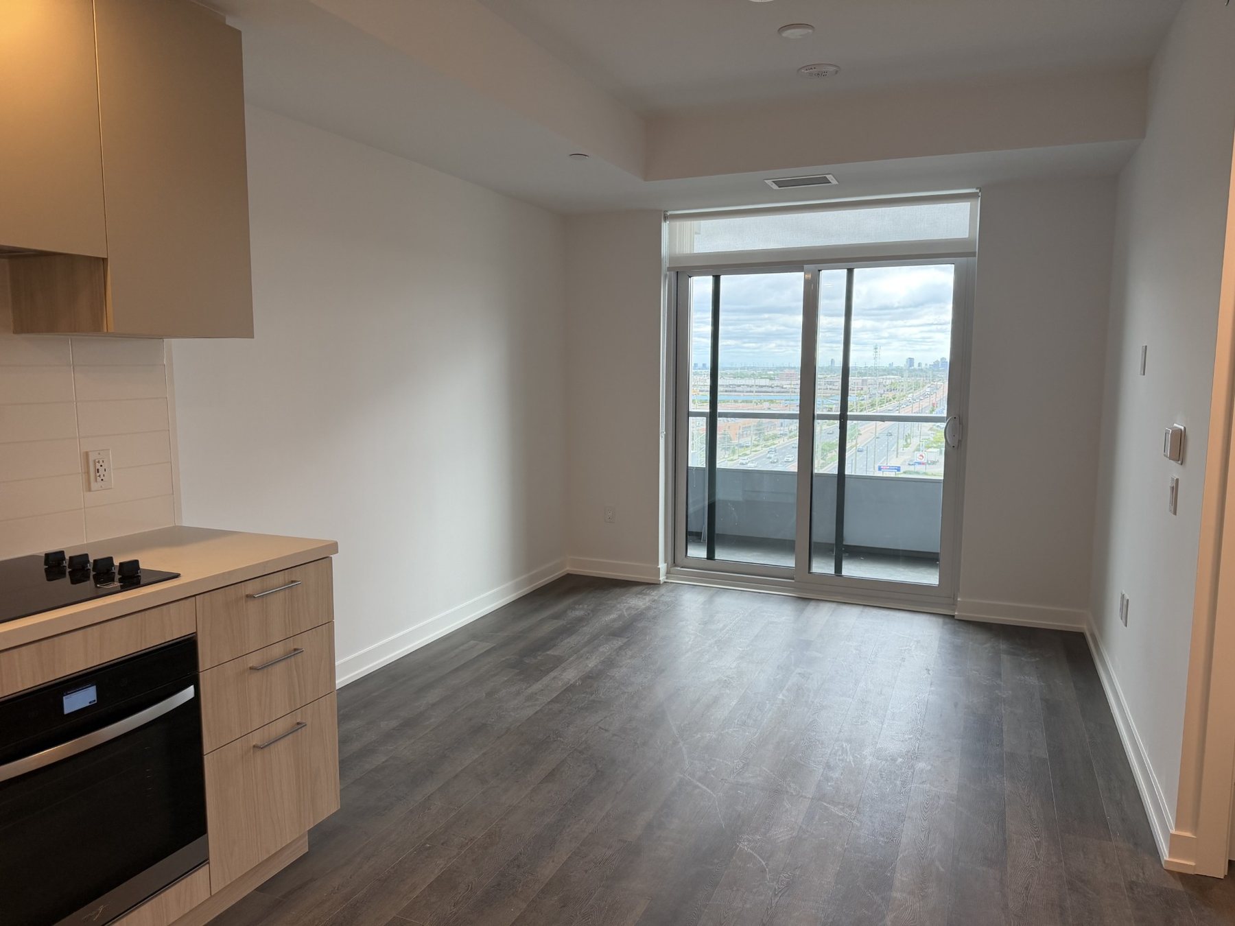 Living space looking toward the balcony