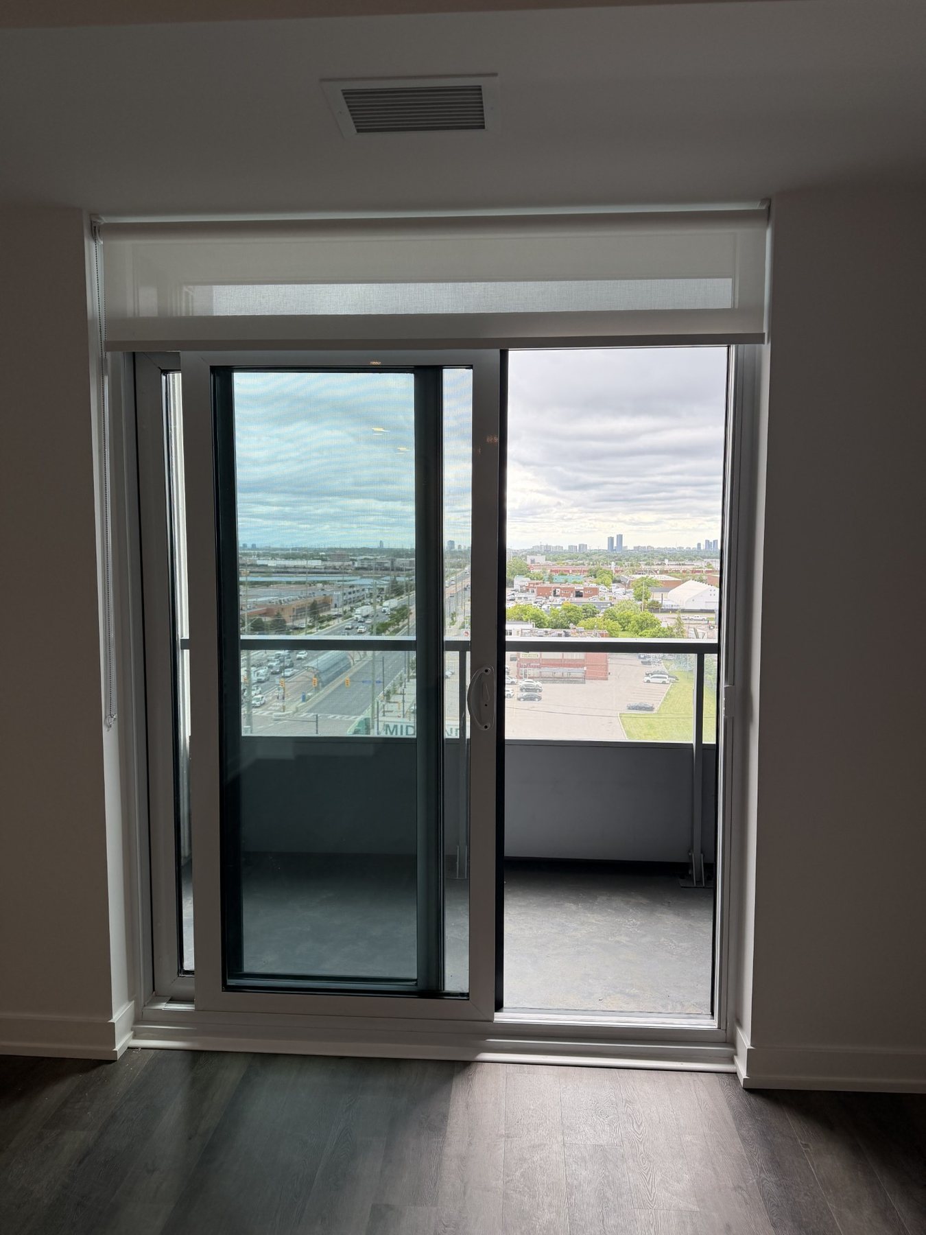 Living area facing the private balcony