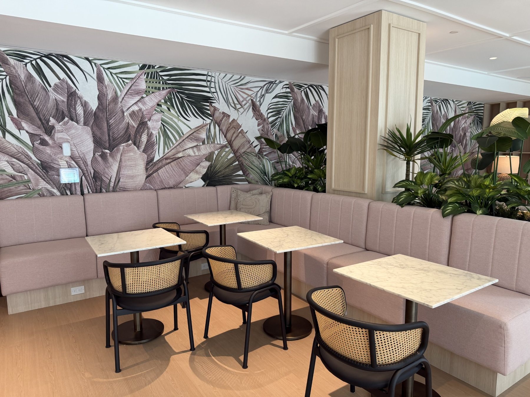 Coworking lounge booth seating